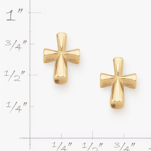 EUC 14k GOLD JAMES AVERY ST..TERESA CROSS - Picture 2 of 3